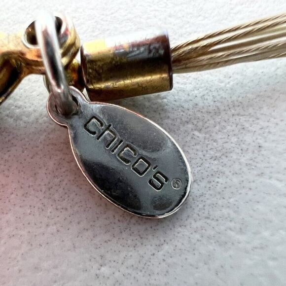 Chico's Multi Strand Wire Enamel Animal Reptile Print Pendant Necklace - Picture 8 of 8